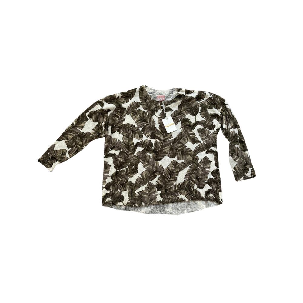 Show Me Your Mumu Palm Print Sweater NWT Size L
